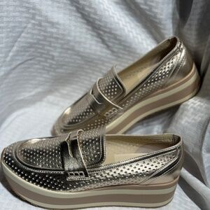 Women’s Gold Dolce Vita Platform Loafers